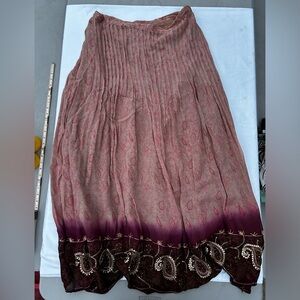 Soft Surroundings Paisley Print Maxi Skirt TXL
